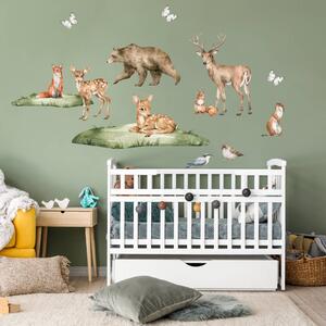 Paesaggio con foresta nella stanza dei bambini