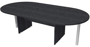 Tavolo riunione ovale EASYSPACE cm 220x110 nero venato