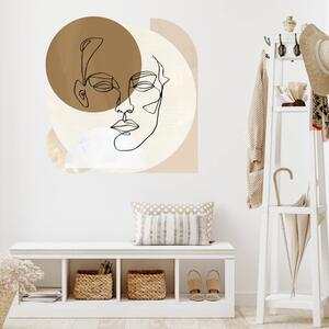 Adesivo murale - Volto in design crema
