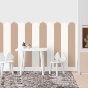 Carta da parati tessile Arco - Brown Beige (beige neutro - ideale da abbinare)