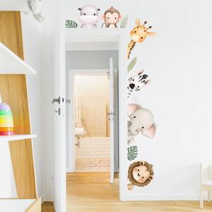 Wallstickers - Animali safari intorno alla porta