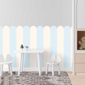 Adesivo murale tessile Arco - Ice Blue (azzurro fresco per interni moderni)
