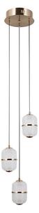 ITALUX PND-34375-3-HBR - Lampadario LED sospeso ALANI su cavo 3xLED/5W/230V 3000K dorato