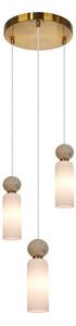 ITALUX PND-95331-3-BRSS - Lampadario a sospensione con cavo SANTOS 3xG9/40W/230V oro