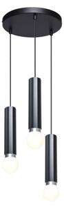 ITALUX PND-33849-3R-BK - Lampadario a sospensione su cavo MACERA 3xE27/40W/230V nero