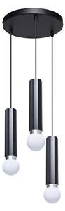 ITALUX PND-33849-3R-BK - Lampadario a sospensione su cavo MACERA 3xE27/40W/230V nero