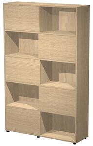 Libreria TETRIS 5 ante cm 120x35,5x190 struttura rovere chiaro ante ro