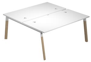 Bench 2 posti WORK cm 120x165x75 gamba metallo piano rovere chiaro