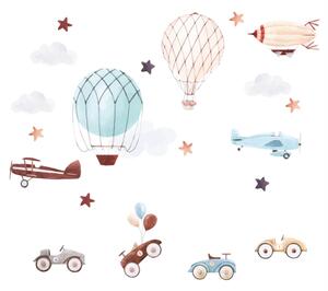 Autoadesivi murali - Auto e palloncini retrò