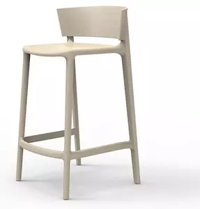 Sgabello Africa con sedile h64cm ecru