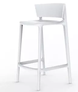 Sgabello Africa con sedile h64cm bianco