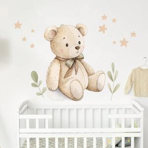 Carta adesiva per parete - Orso sotto le stelle