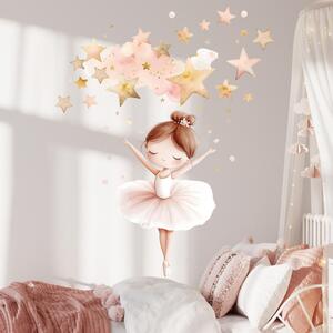Adesivi da pareti - Ballerina e stelle