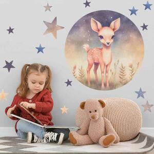 Adesivo per la cameretta dei bambini - Cervi e stelle