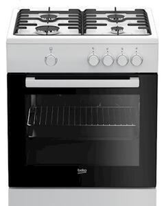 Cucina con forno a gas e piano elettrico 64 litri 60 cm Bianco BEKO FS