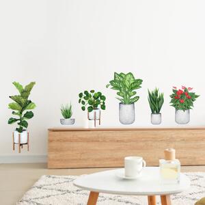 Adesivi per il corridoio - Fiori in vaso