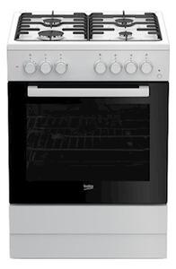 Cucina con forno a gas e piano elettrico 71 litri 60 cm Bianco BEKO FS