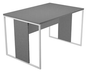 Scrivania ARTEXPORT BLADE L120xP60 cm struttura bianca piano antracite