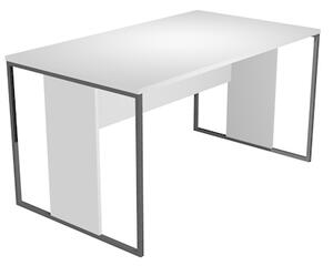 Scrivania ARTEXPORT BLADE L140xP80 cm struttura antracite piano bianco