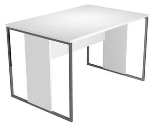 Scrivania ARTEXPORT BLADE L120xP80 cm struttura antracite piano bianco