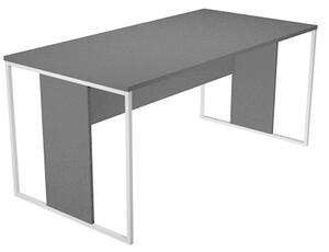 Scrivania ARTEXPORT BLADE L160xP80 cm struttura bianca piano antracite