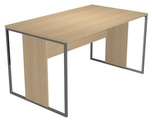 Scrivania ARTEXPORT BLADE L140xP80 cm struttura antracite piano rovere