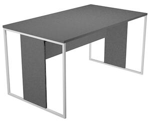 Scrivania ARTEXPORT BLADE L140xP60 cm struttura bianca piano antracite