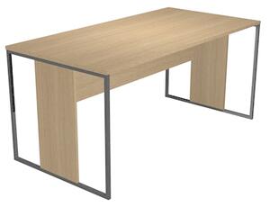 Scrivania ARTEXPORT BLADE L160xP80 cm struttura antracite piano rovere
