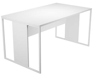 Scrivania ARTEXPORT BLADE L140xP80 cm struttura bianca piano bianco