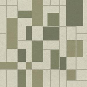 Carta da parati Motivo geometrico nei toni del verde, Parati astratta classici, a00769 : Uwalls.it