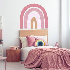 Adesivo murale arcobaleno nei colori rosa antico per ragazze