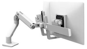 Hx desk dual monitor arm, white