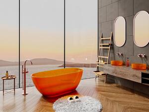 Vasca da bagno freestanding traslucida 292L 160 x 72 x 56 cm Arancione Resina - SPAVO