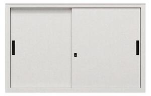 Armadio metallico ante scorrevoli cm 120x60x88 colore alluminio brilla