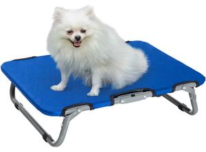 PawHut Brandina per Cani Piccola Taglia, Lettino Pieghevole, Facile da Trasportare, Blu 59x46x15cm|Aosom
