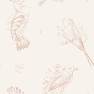 Carta da parati Toile con uccelli: schizzi di uccelli su sfondo color, Parati animali classici, Parati animali uccelli classici, a00656v2 : Uwalls.it