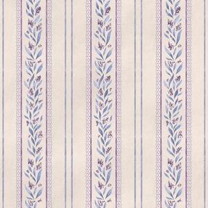 Carta da parati Righe verticali con vignette color lavanda, beige caldo, Parati fiori e piante classici, a00813 : Uwalls.it