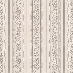Carta da parati Righe con pizzo e rametti grigio-beige, Parati geometrica classici, Parati geometrica a righe classici, a00814 : Uwalls.it