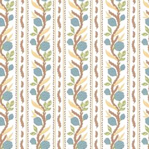 Carta da parati Strisce verticali a bouquet con fiori blu, Parati fiori e piante classici, a00816v2 : Uwalls.it
