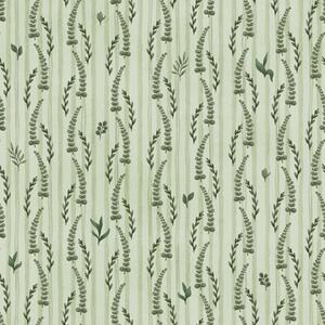 Carta da parati Erba verde fitta e germogli su menta con strisce, Parati fiori e piante classici, a00819 : Uwalls.it