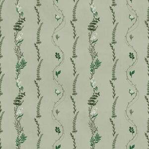 Carta da parati Viti verticali e rametti su sfondo verde tenue, Parati fiori e piante classici, a00817v1 : Uwalls.it