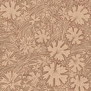 Carta da parati Foglie di campo ed erbe in una palette di colori terracotta-beige, Parati fiori e piante classici, a00847 : Uwalls.it