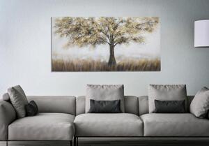Dipinto Su Tela Tree Dark -A- Cm 140X3,8X70