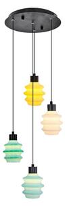 Lampada a sospensione su cavo CACTUS LED/12W/230V 3000K verde/giallo/bianco