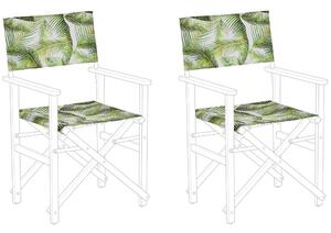 Set di 2 Teli Sostitutivi Motivo foglie Tropicali per Sedie Beliani