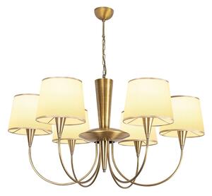 Lampadario a catena PARDO 6xE27/40W/230V oro/crema