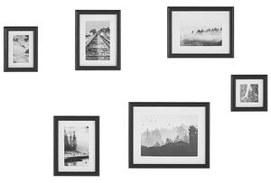Set di 6 cornici per foto bianche in MDF varie dimensioni quadri multi foto Beliani