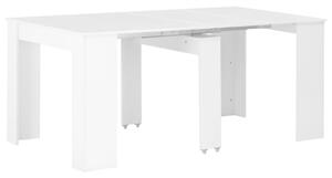 Tavolo da Pranzo Estensibile Bianco Lucido 175x90x75 cm