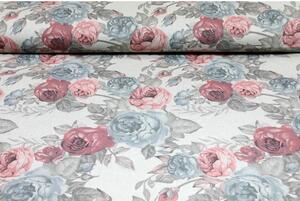 Tessuto al metro - tela - rose multicolori, h. 140 cm