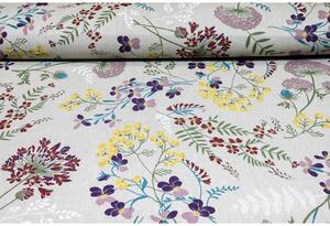 Tessuto al metro - tela - fiori di prato, h. 140 cm